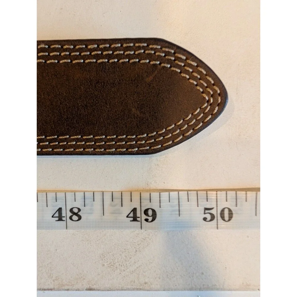Carhartt Leather Belt Men's 42 Brown Silver Buckle Office Boho Casual Western